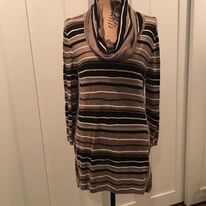 Cable and Gauge Cole Neck Tunic Sweater